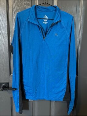 Paradox Royal Blue and Black Quarter-Zip Athletic Top